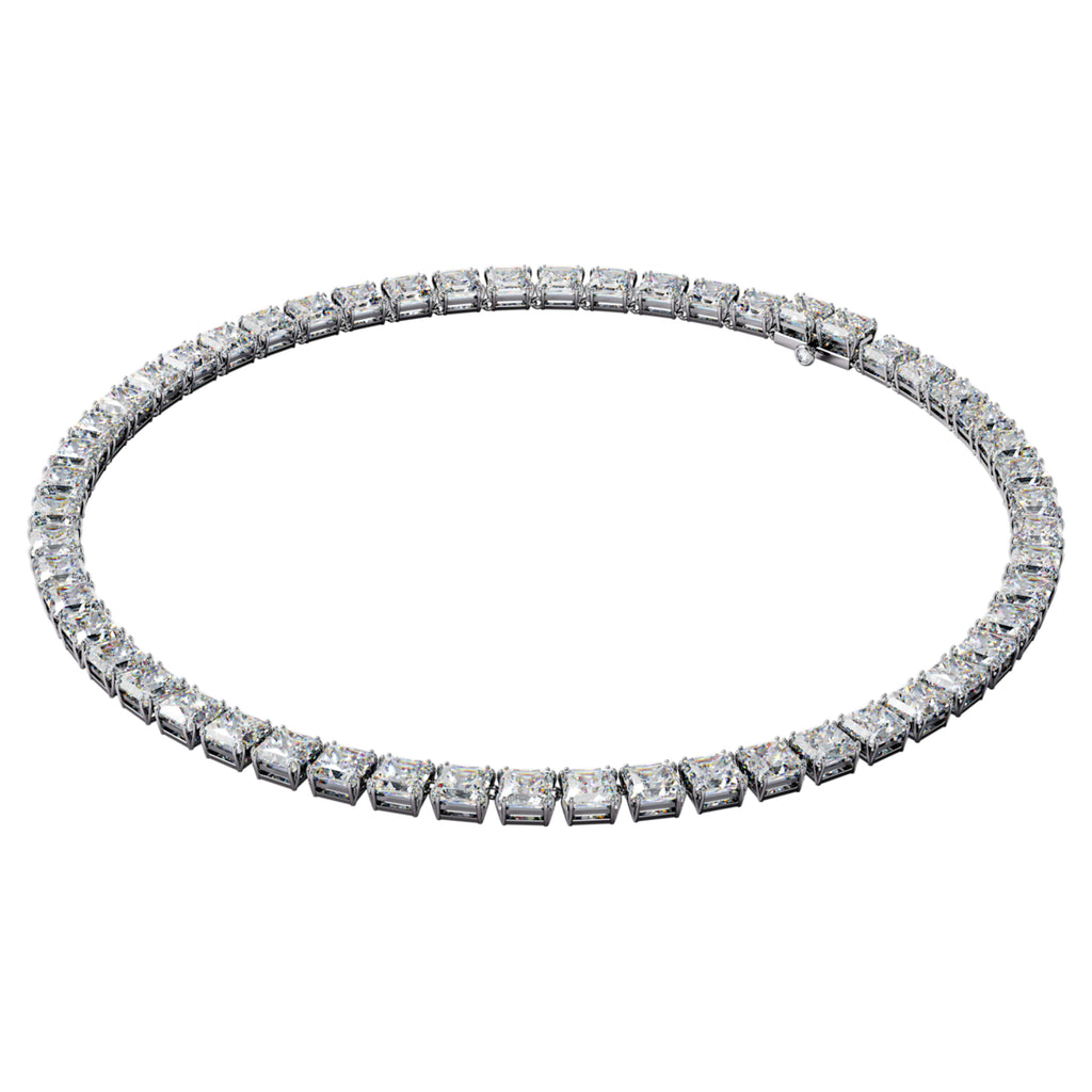 Millenia necklace Square cut Zirconia and crystal, White, Rhodium plated - Shukha Online Store