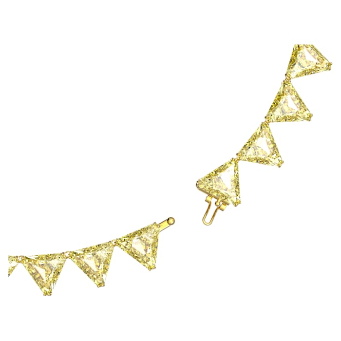 Millenia necklace Triangle cut crystals, Yellow, Gold-tone plated - Shukha Online Store