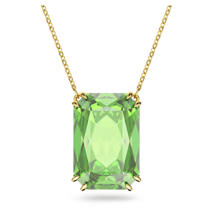 Millenia pendant Octagon cut, Green, Gold-tone plated - Shukha Online Store
