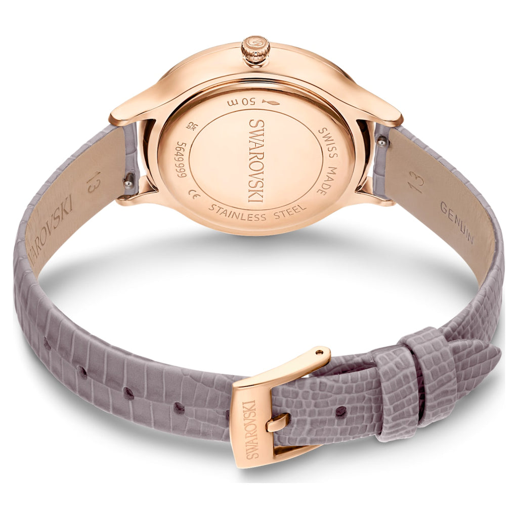 Octea Nova watch Swiss Made, Leather strap, Beige, Rose gold-tone finish - Shukha Online Store