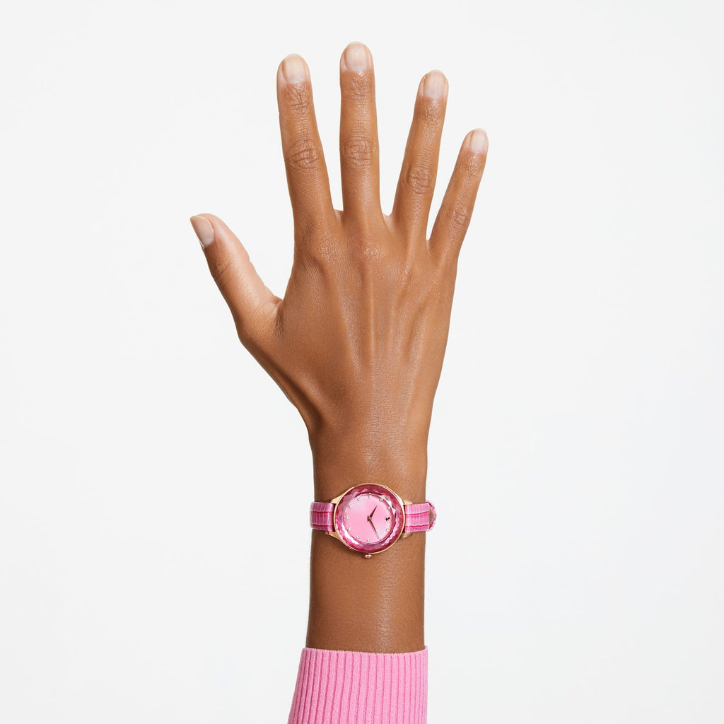 Octea Nova watch Swiss Made, Leather strap, Pink, Rose gold-tone finish - Shukha Online Store