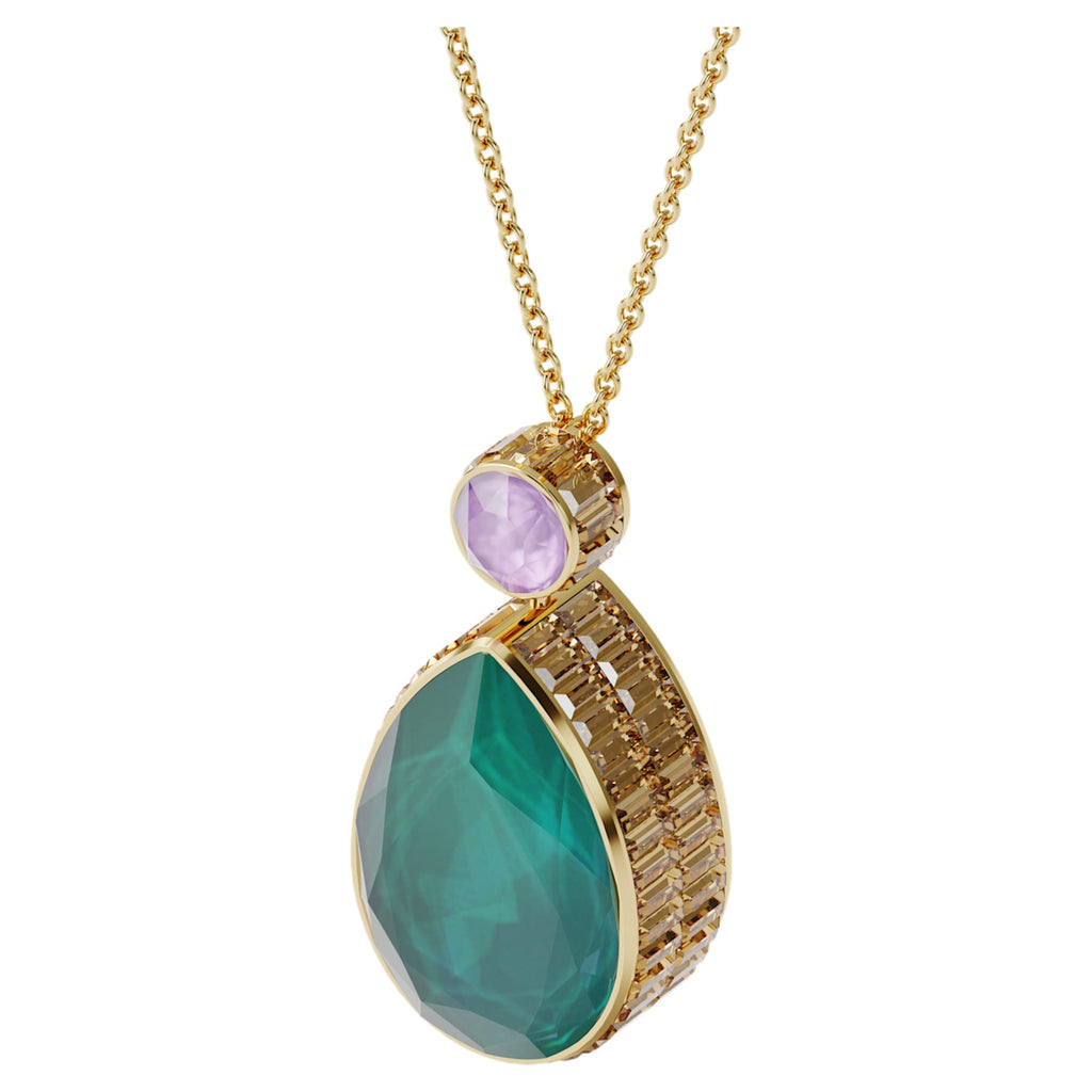 Orbita necklace Drop cut crystal, Multicolored, Gold-tone plated - Shukha Online Store