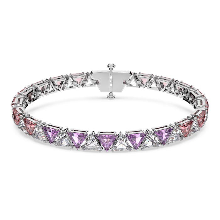 Ortyx bracelet Triangle cut, Pink, Rhodium plated - Shukha Online Store