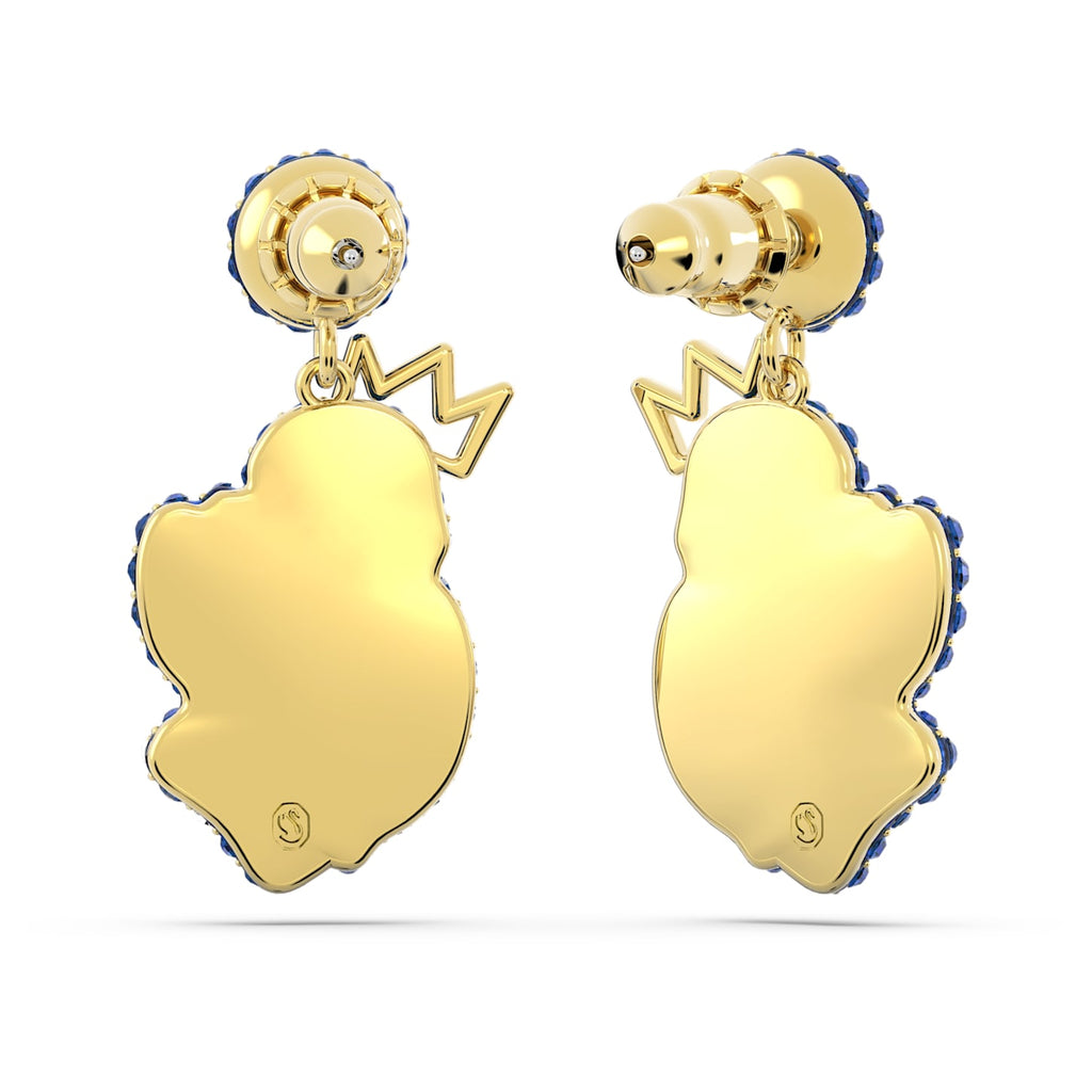Pop Swan drop earrings Swan, Blue, Gold-tone plated - Shukha Online Store