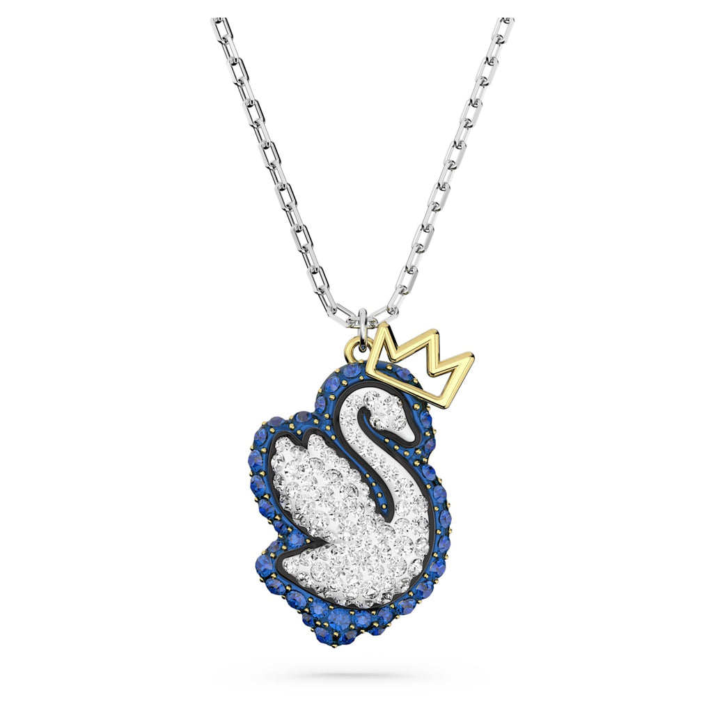 Pop Swan pendant Swan, Blue, Rhodium plated - Shukha Online Store