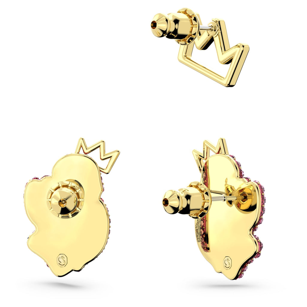 Pop Swan stud earrings Set (3), Swan, Pink, Gold-tone plated - Shukha Online Store