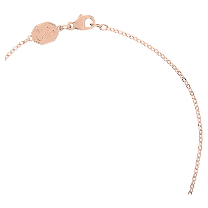 Signum Y necklace Swan, White, Rose gold-tone plated - Shukha Online Store