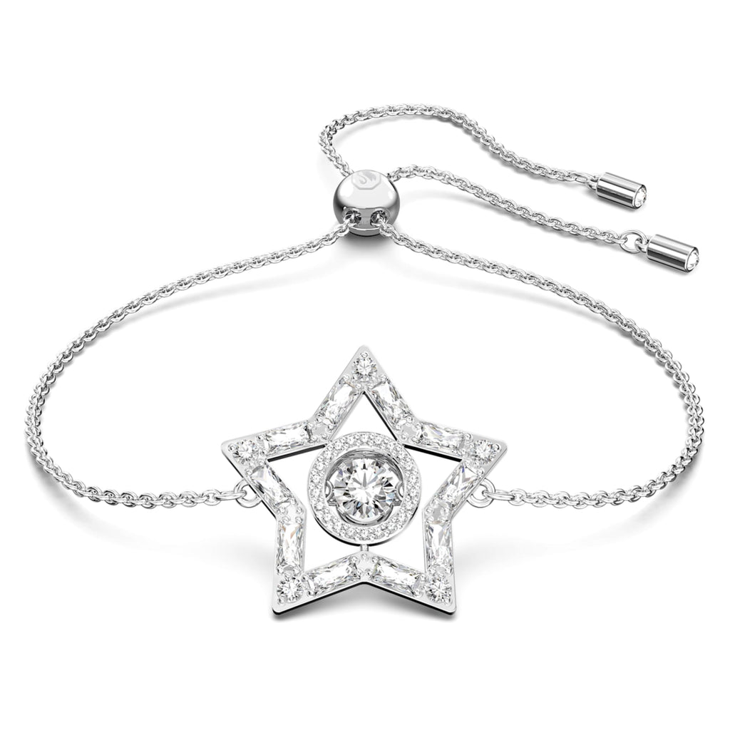 Stella bracelet White, Rhodium plated - Shukha Online Store