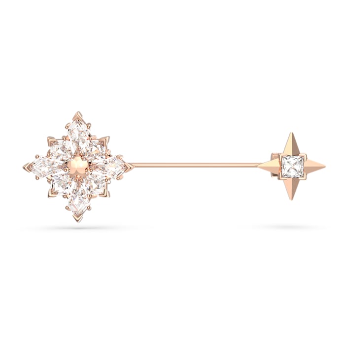 Stella brooch Kite cut, Star, White, Rose gold-tone plated - Shukha Online Store