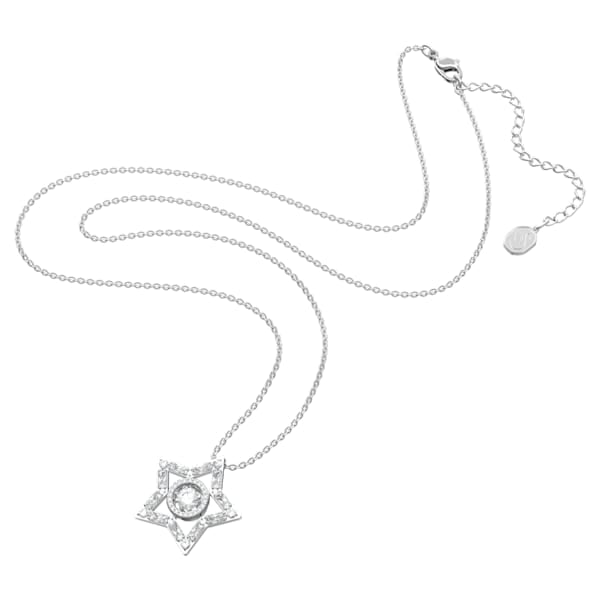 Stella pendant Star, White, Rhodium plated - Shukha Online Store