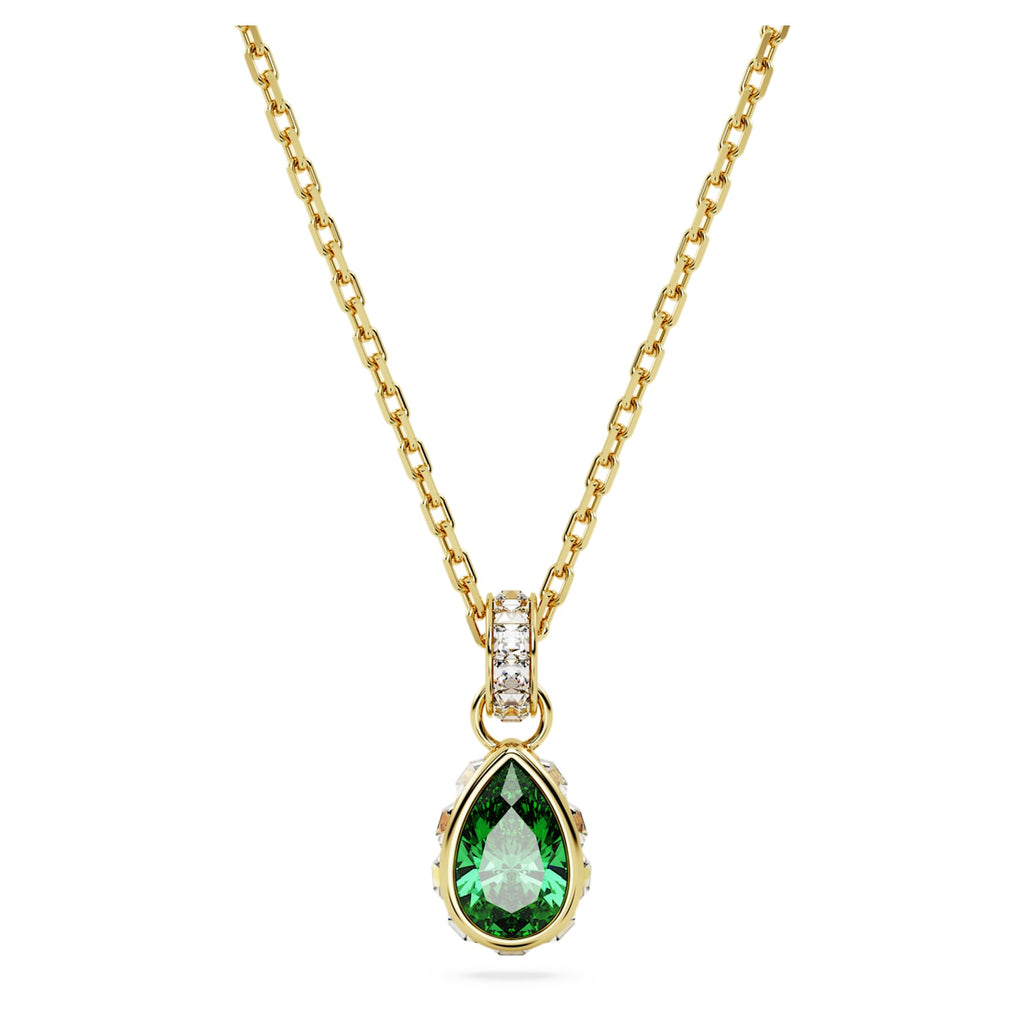 Stilla pendant Pear cut, Green, Gold-tone plated - Shukha Online Store
