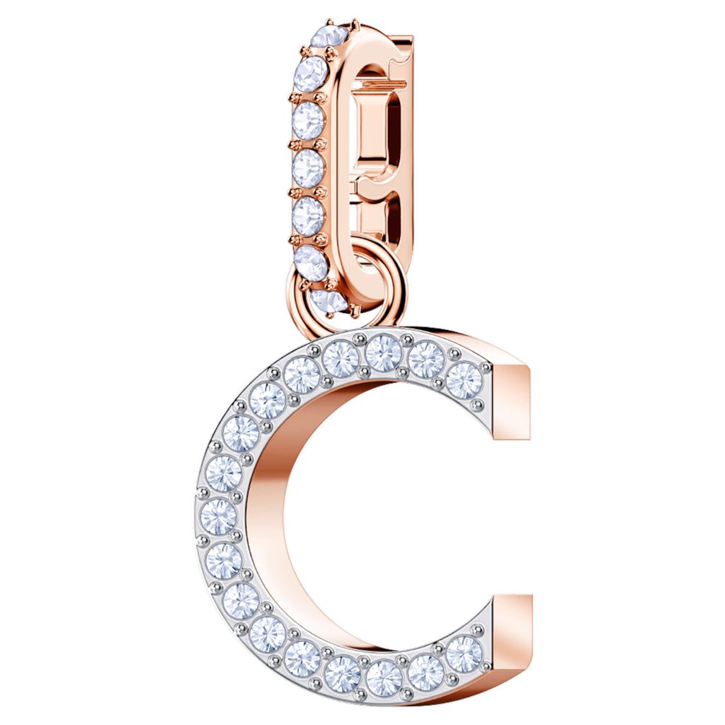 Remix Collection Charm C White, Rose-gold tone plated - Shukha Online Store