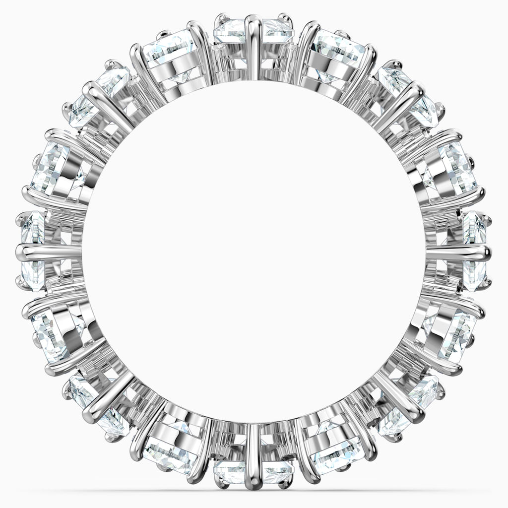 VITTORE PEAR RING, WHITE, RHODIUM PLATED - Shukha Online Store