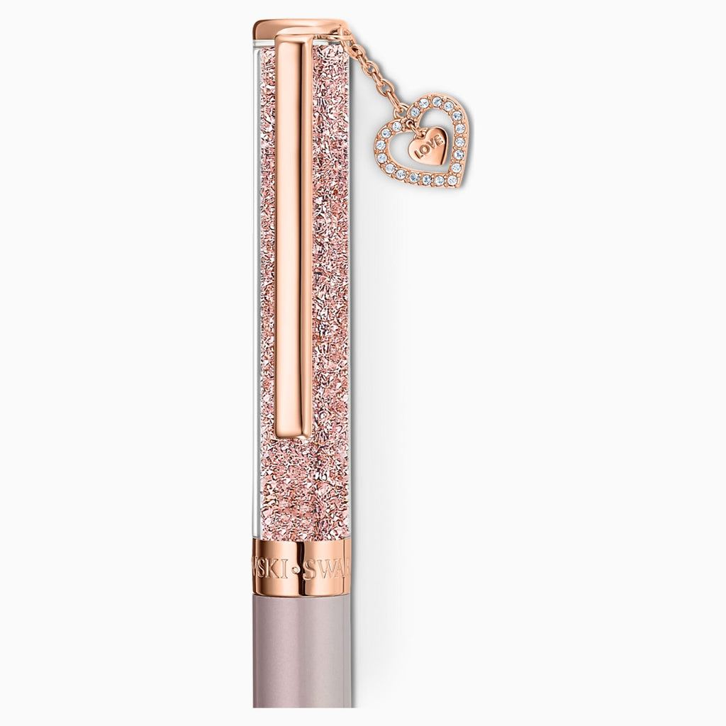 CRYSTALLINE BALLPOINT PEN, PINK, ROSE-GOLD TONE PLATED - Shukha Online Store