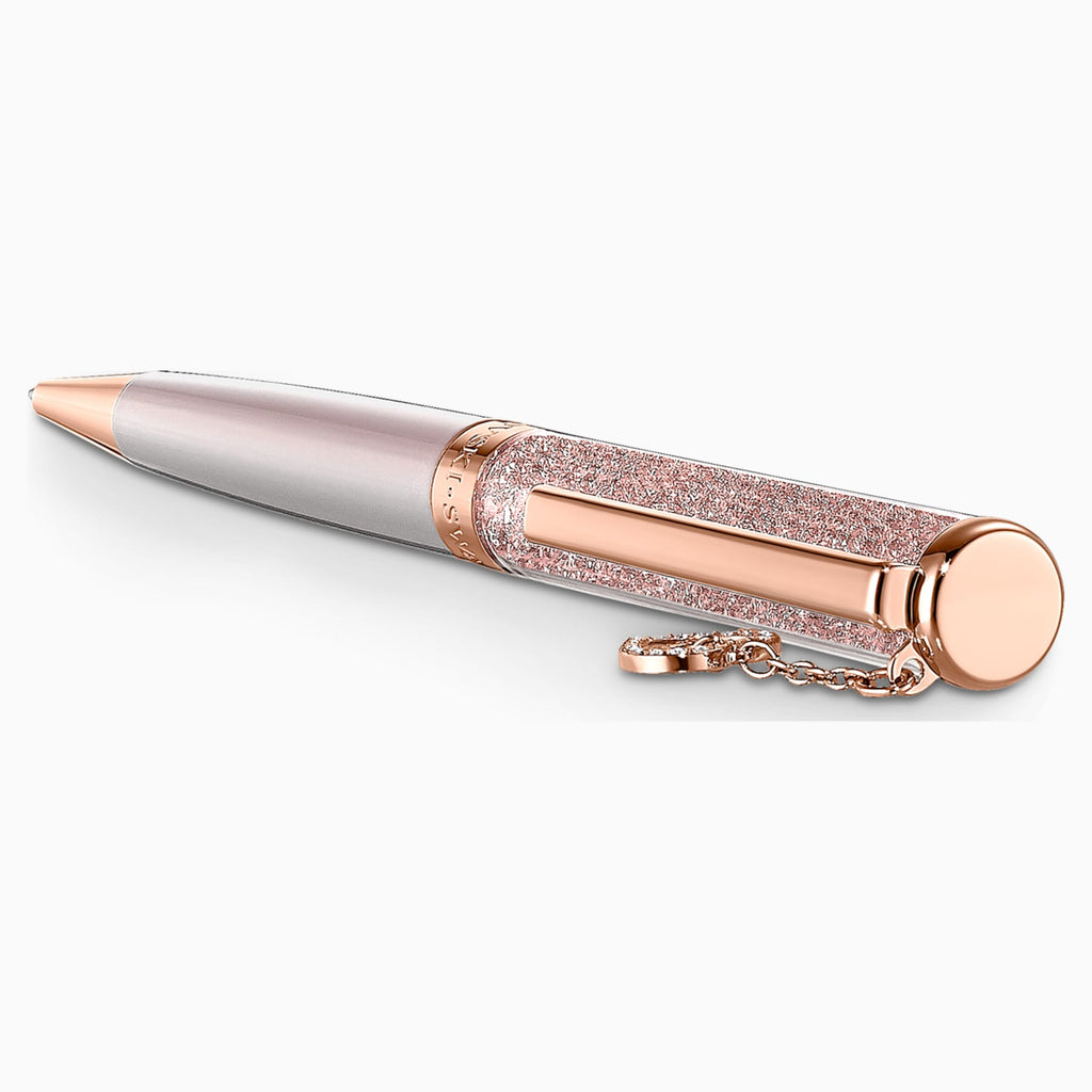 CRYSTALLINE BALLPOINT PEN, PINK, ROSE-GOLD TONE PLATED - Shukha Online Store
