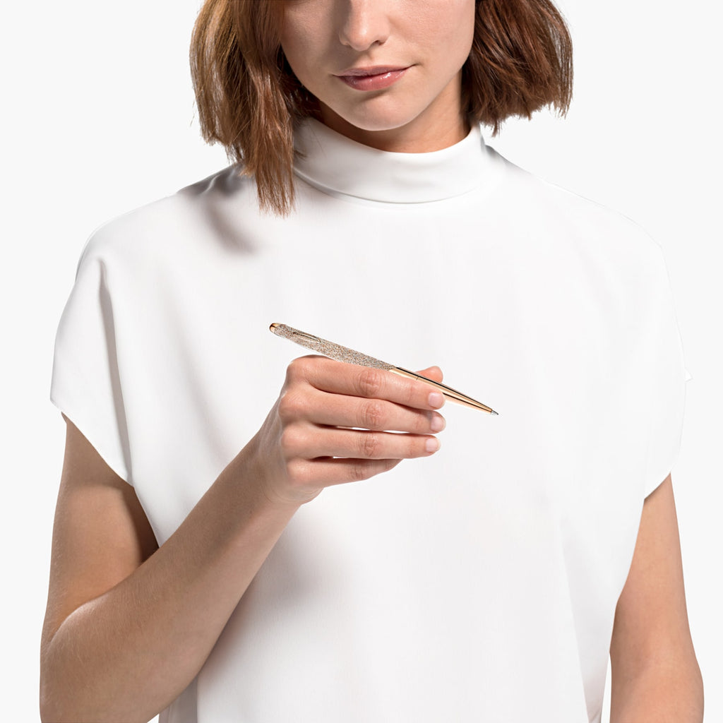 CRYSTALLINE NOVA BALLPOINT PEN, GOLD TONE, ROSE-GOLD TONE PLATED - Shukha Online Store