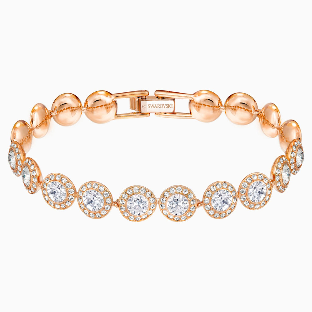 ANGELIC BRACELET, WHITE, ROSE-GOLD TONE PLATED - Shukha Online Store