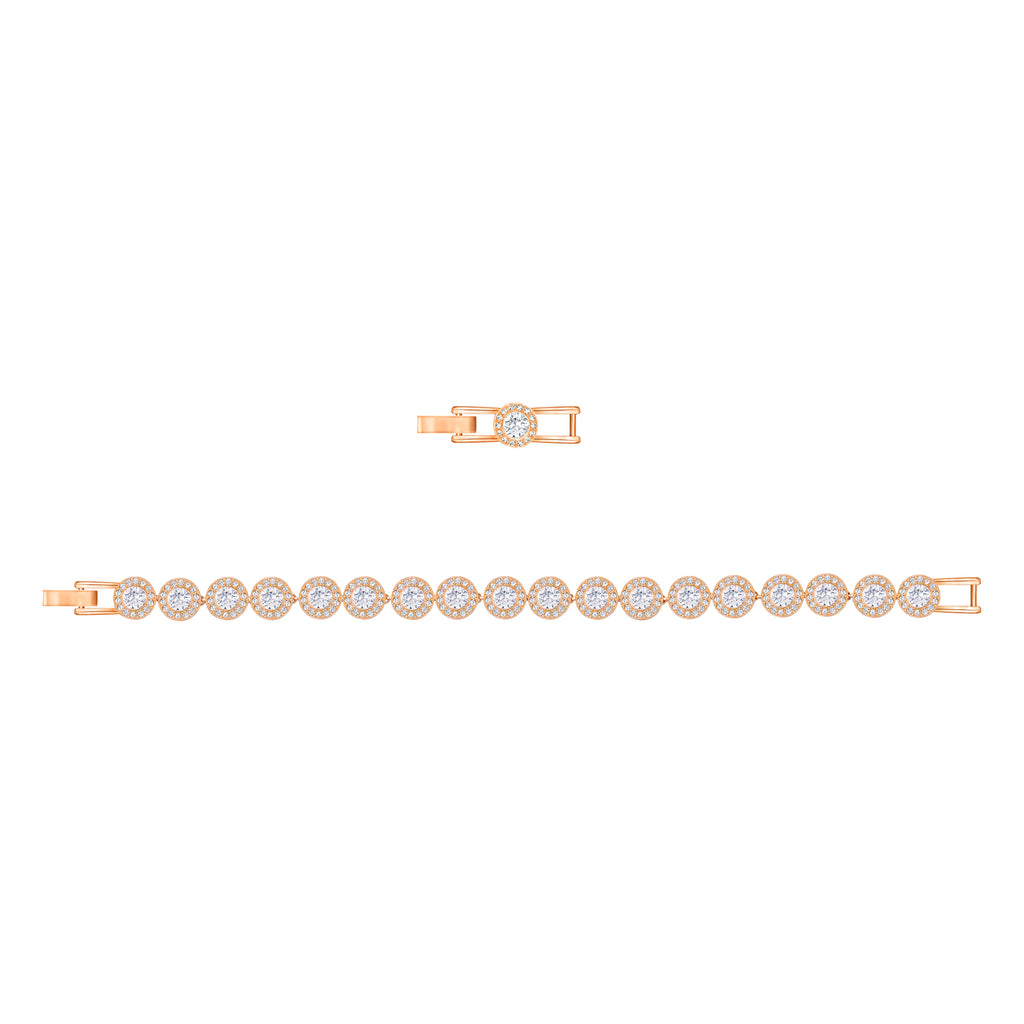 ANGELIC BRACELET, WHITE, ROSE-GOLD TONE PLATED - Shukha Online Store