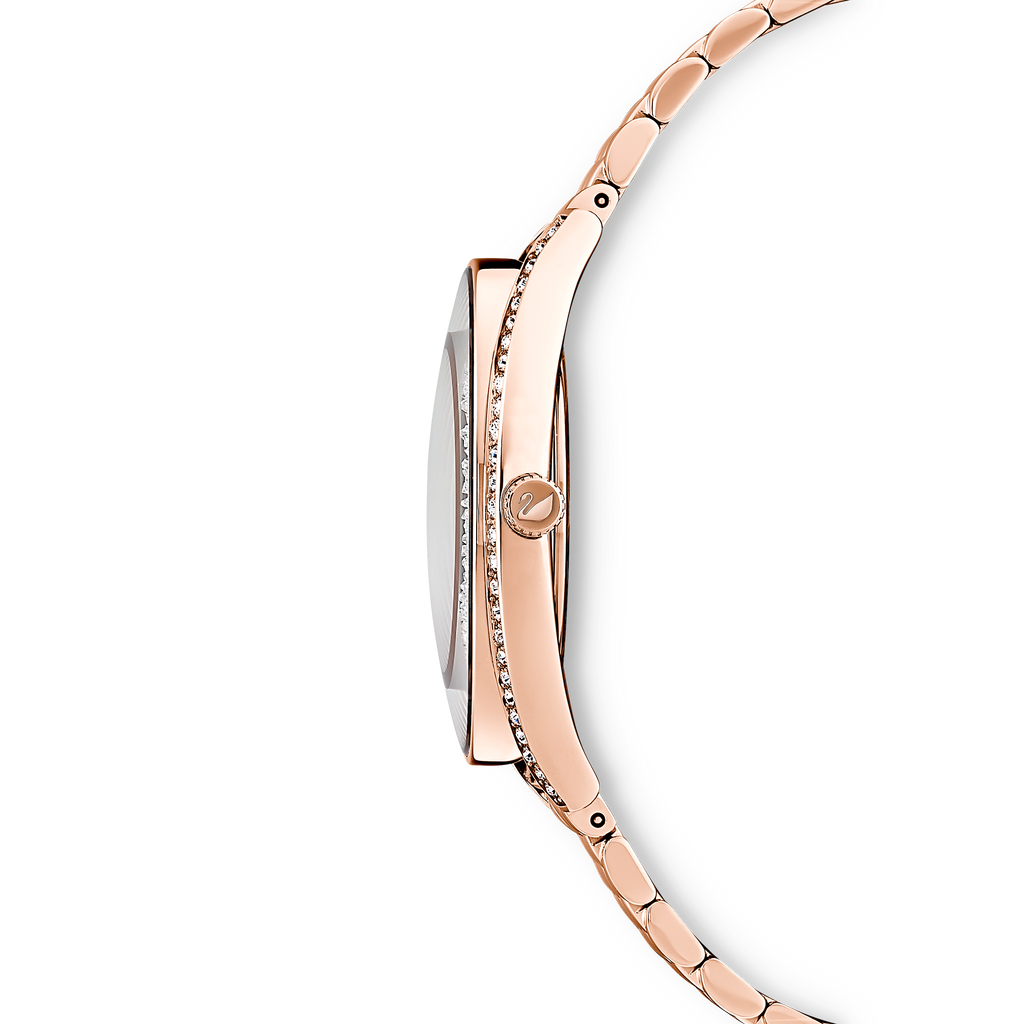Crystalline Aura watch Metal bracelet, Rose gold tone, Rose-gold tone PVD - Shukha Online Store
