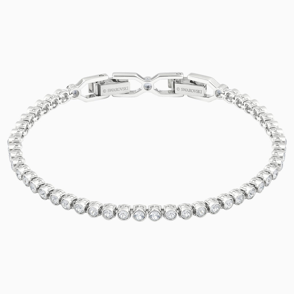 EMILY BRACELET, WHITE, RHODIUM PLATED - Shukha Online Store