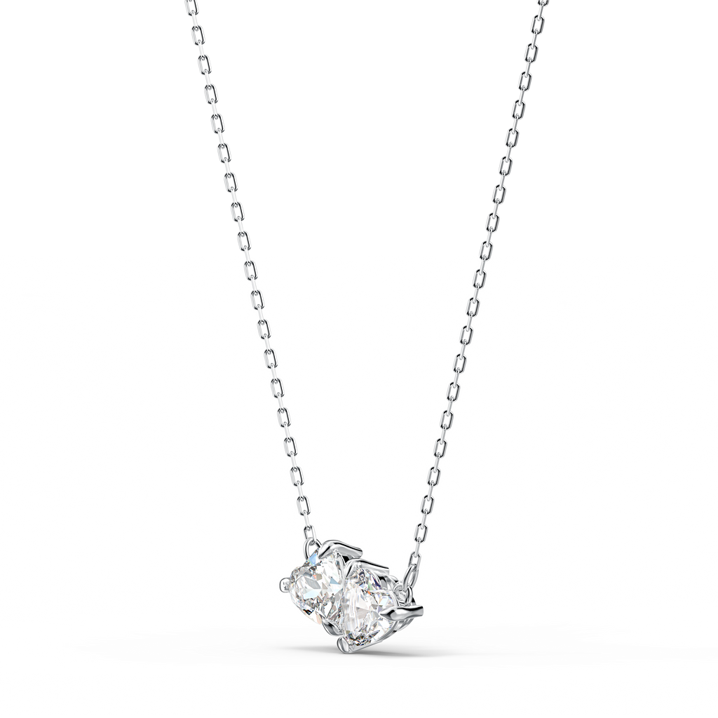 ATTRACT SOUL NECKLACE, WHITE, RHODIUM PLATED - Shukha Online Store