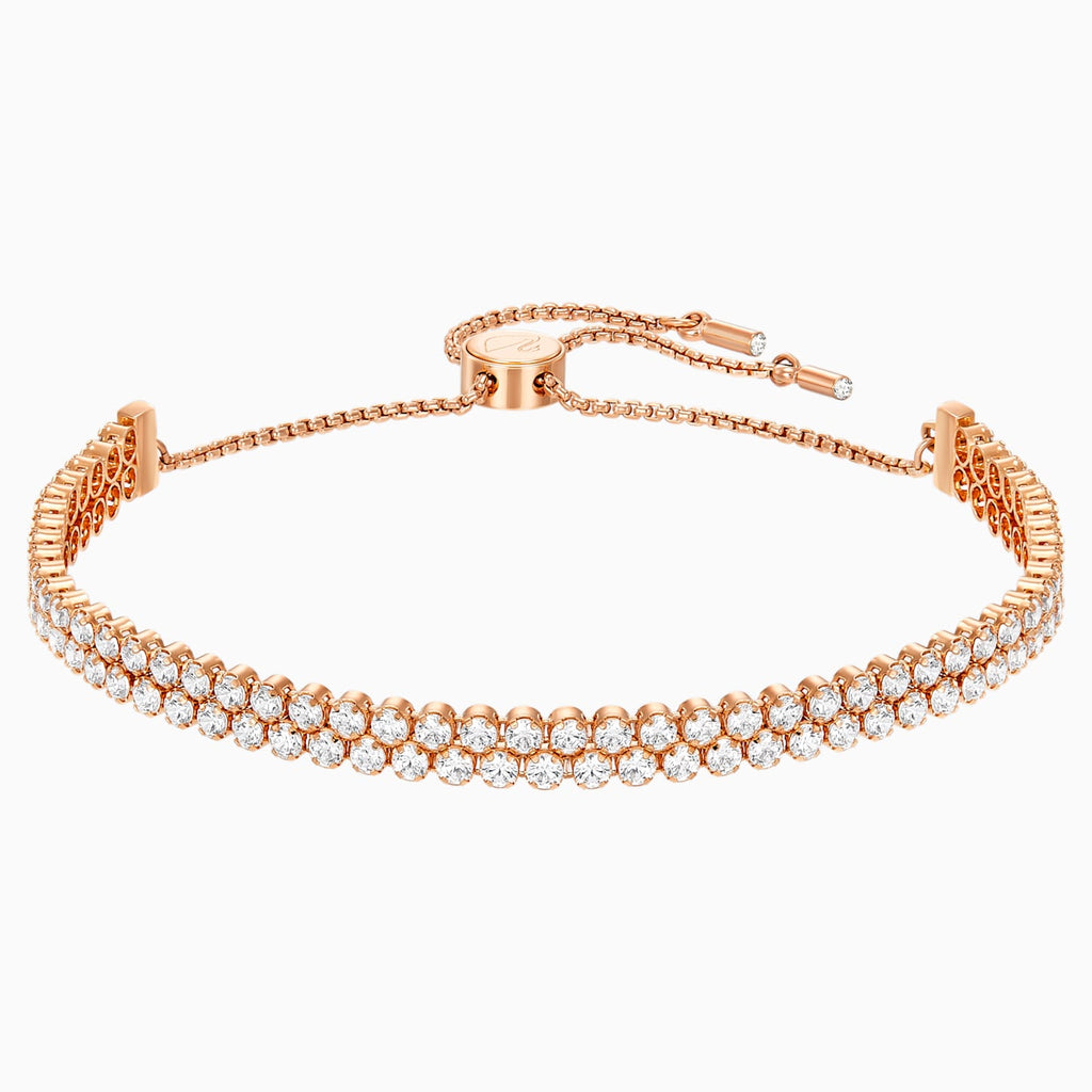 SUBTLE BRACELET, WHITE, ROSE-GOLD TONE PLATED - Shukha Online Store