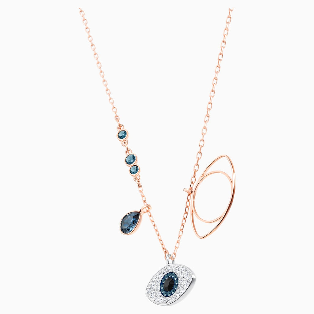 SWAROVSKI SYMBOLIC EVIL EYE PENDANT, BLUE, MIXED METAL FINISH - Shukha Online Store