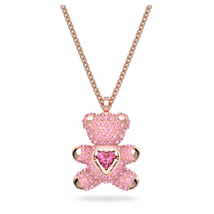 Teddy pendant Pink, Rose gold-tone plated - Shukha Online Store