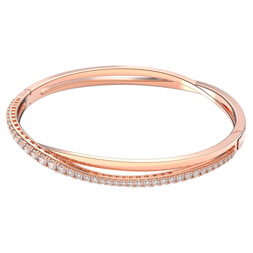 Twist bracelet White, Rose gold-tone plated - Shukha Online Store