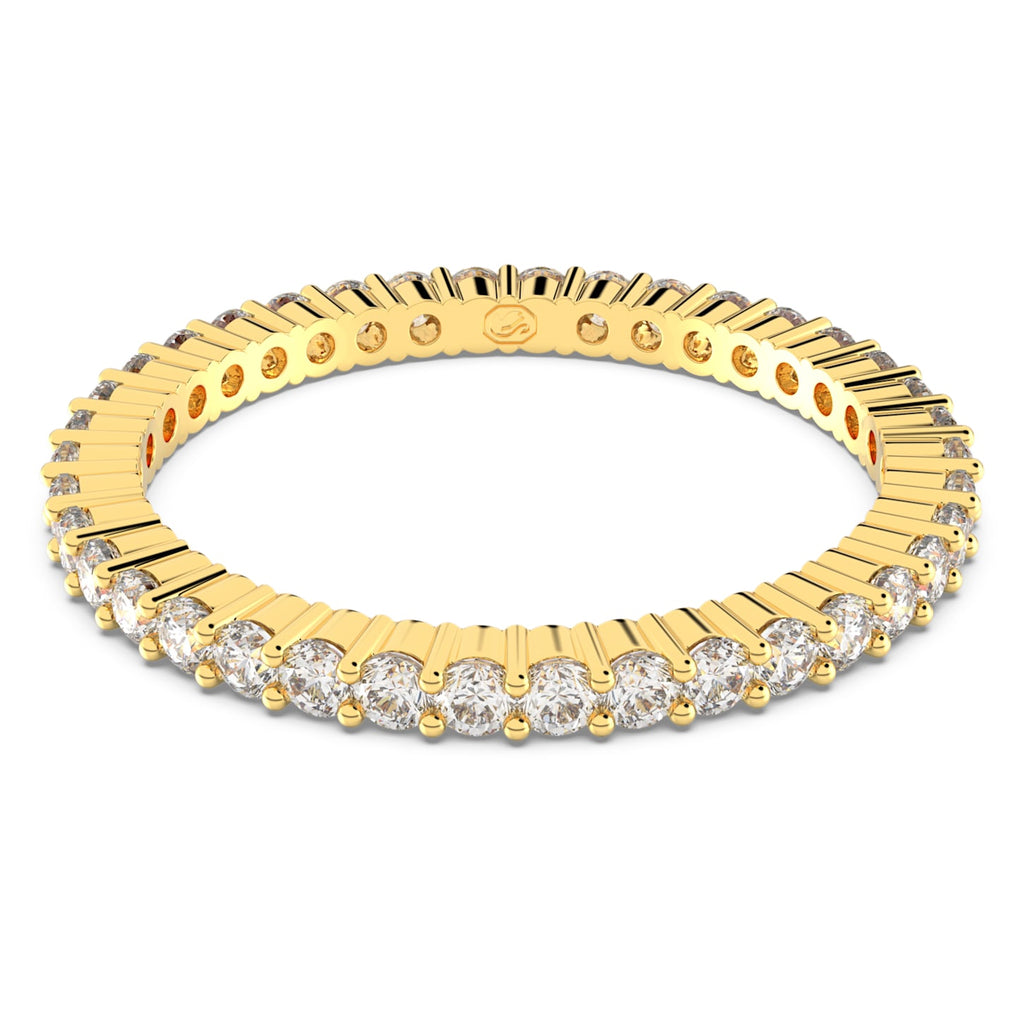Vittore ring Round cut, White, Gold-tone plated - Shukha Online Store