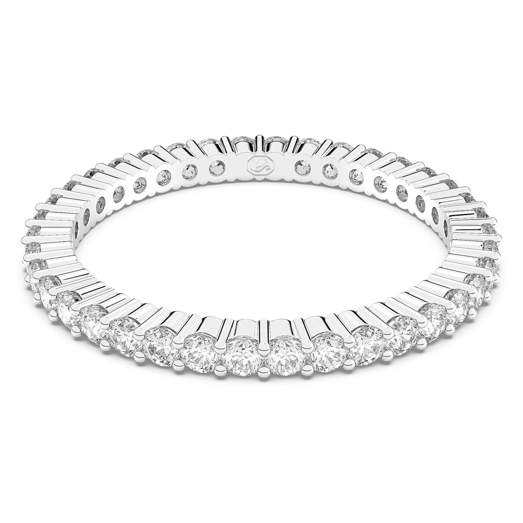 Vittore ring Round cut, White, Rhodium plated - Shukha Online Store