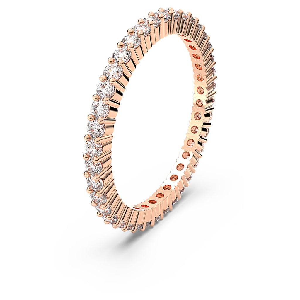Vittore ring Round cut, White, Rose gold-tone plated - Shukha Online Store