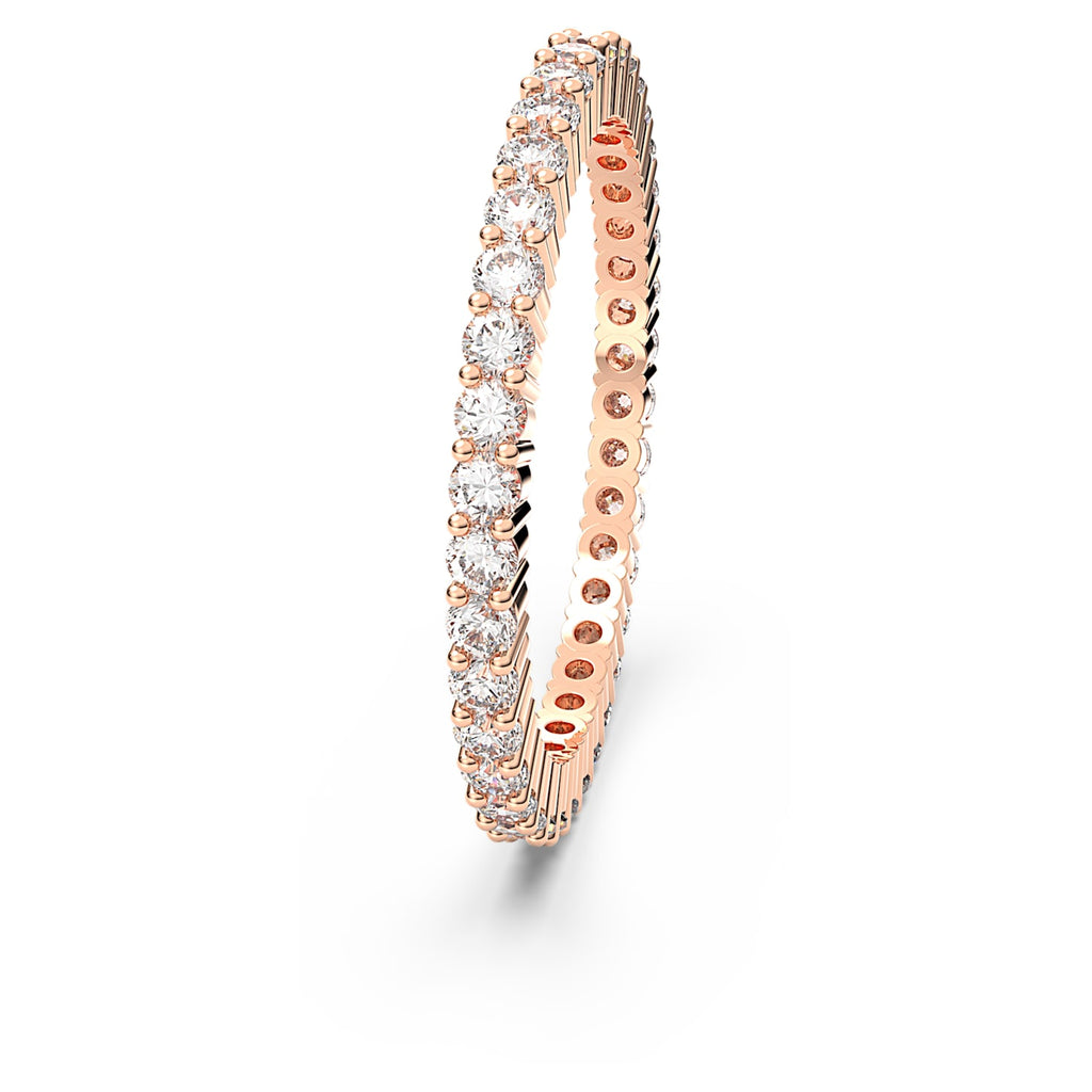 Vittore ring Round cut, White, Rose gold-tone plated - Shukha Online Store