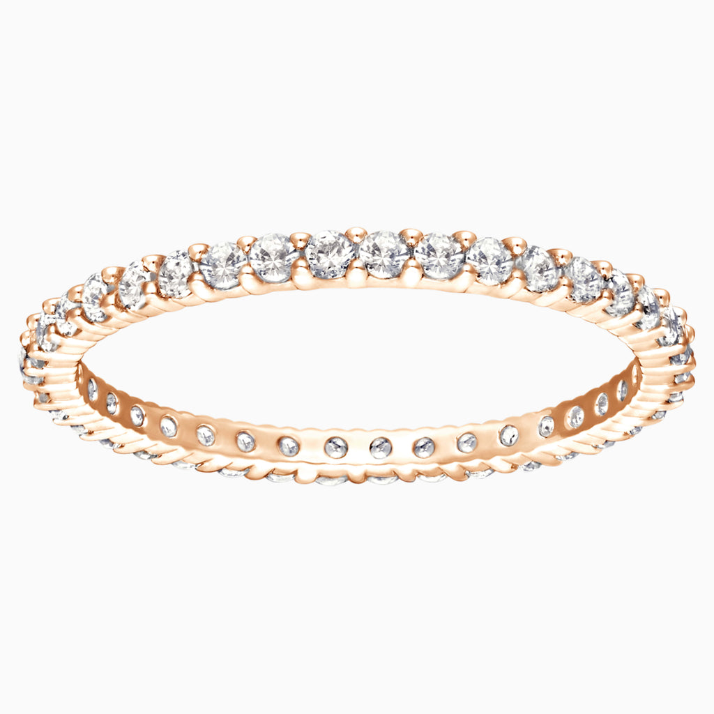 VITTORE RING, WHITE, ROSE-GOLD TONE PLATED - Shukha Online Store