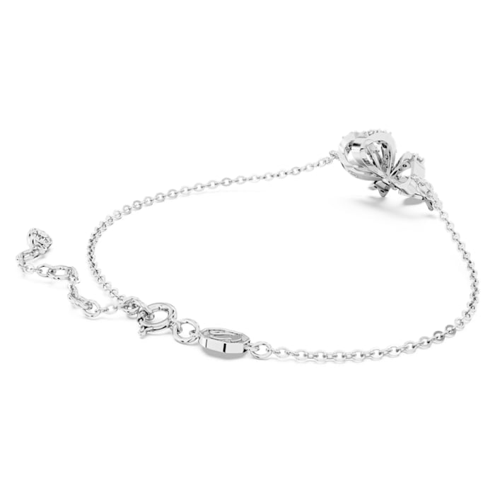 Volta bracelet Bow, White, Rhodium plated - Shukha Online Store