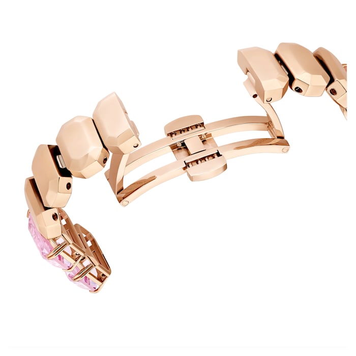Watch Octagon cut bracelet, Pink, Rose gold-tone finish - Shukha Online Store