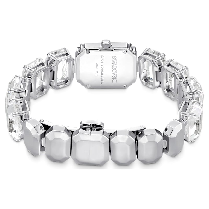Watch Octagon cut bracelet, White, Stainless Steel - Shukha Online Store
