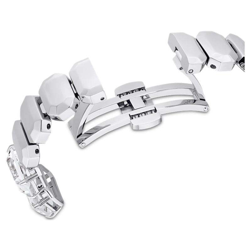 Watch Octagon cut bracelet, White, Stainless Steel - Shukha Online Store