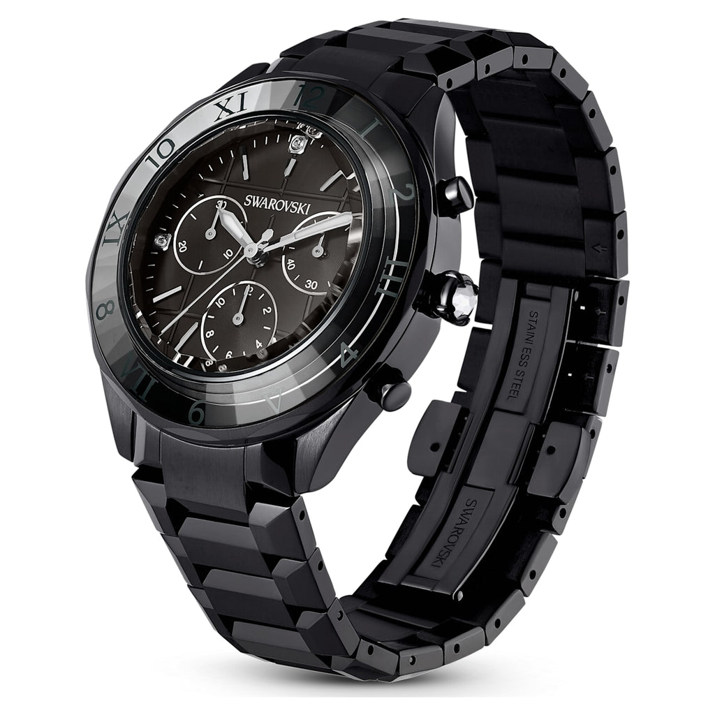 Watch Swiss Made, Metal bracelet, Black, Black finish - Shukha Online Store